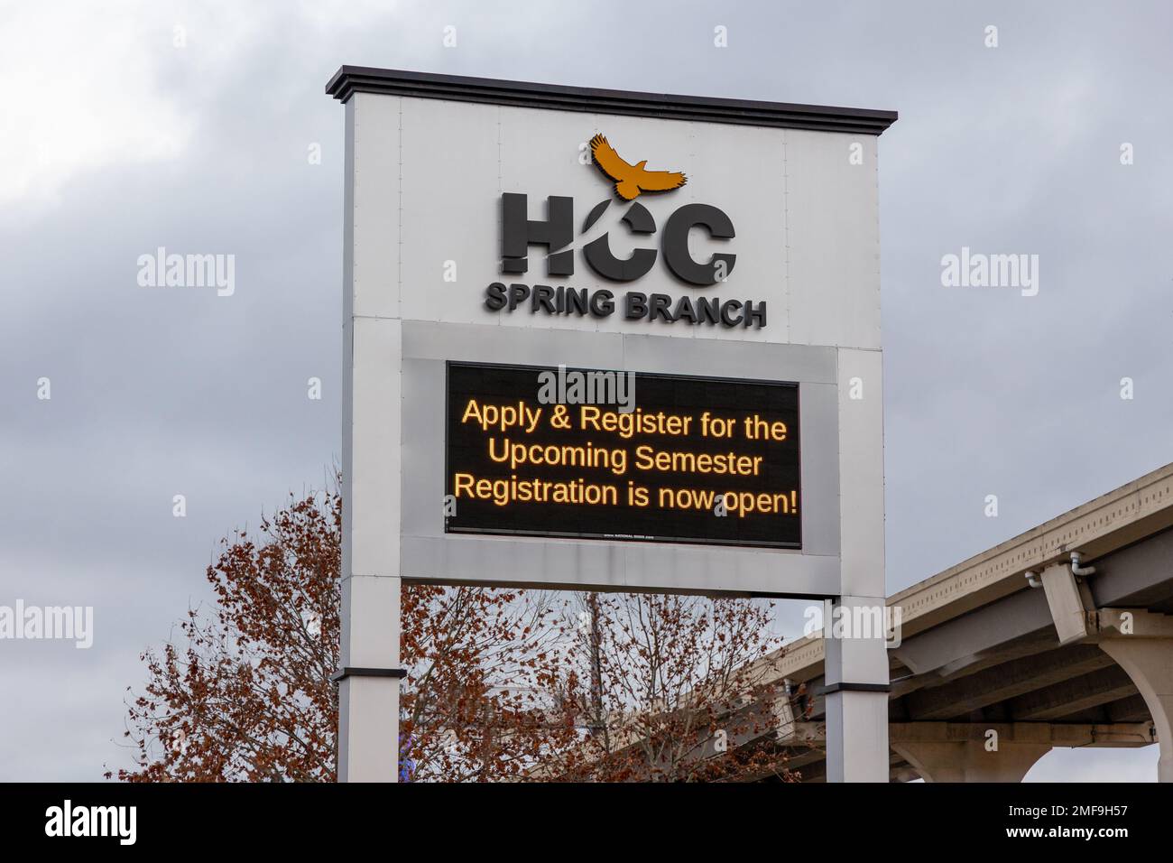 Houston Community College Spring Branch Sign Stock Photo Alamy