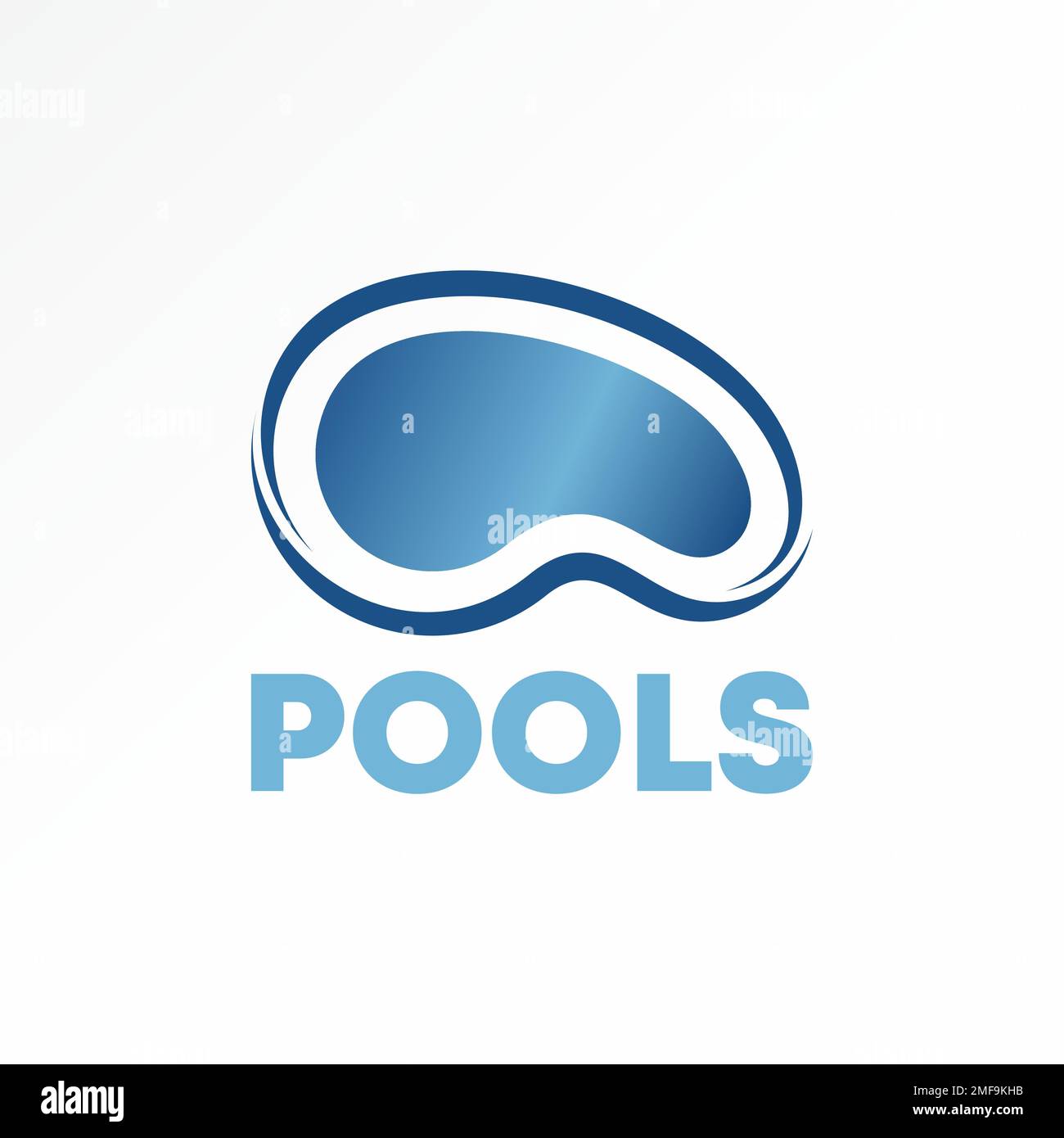 Simple swimming pool image graphic icon logo design abstract concept vector stock. Can be used as a symbol related to tourism or water Stock Vector