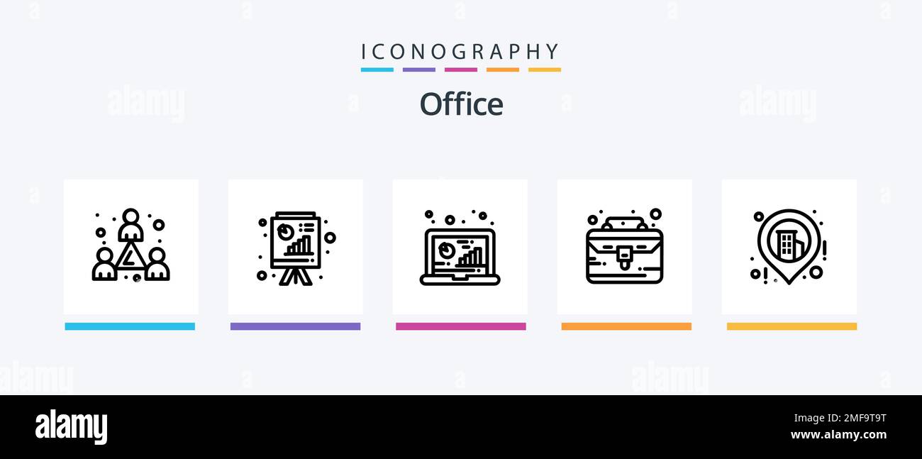 Office Line 5 Icon Pack Including office. bulls eye. business. thing ...