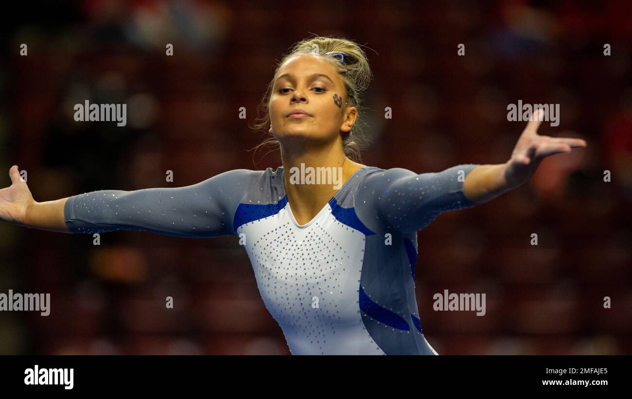Utah State University gymnast Maia Fishwick during an NCAA gymnastics