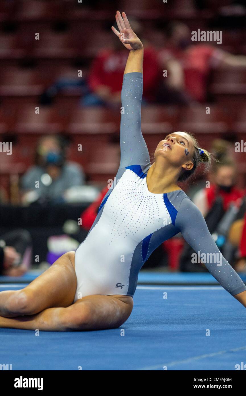 Utah State University gymnast Maia Fishwick during an NCAA gymnastics