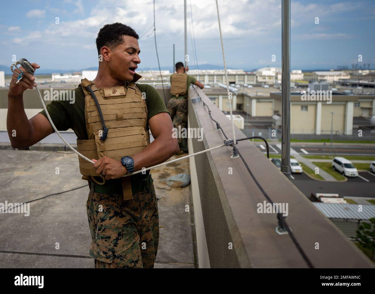U.S. Marine Corps Cpl. Coty Cruz, a transmissions systems operator with Marine Wing