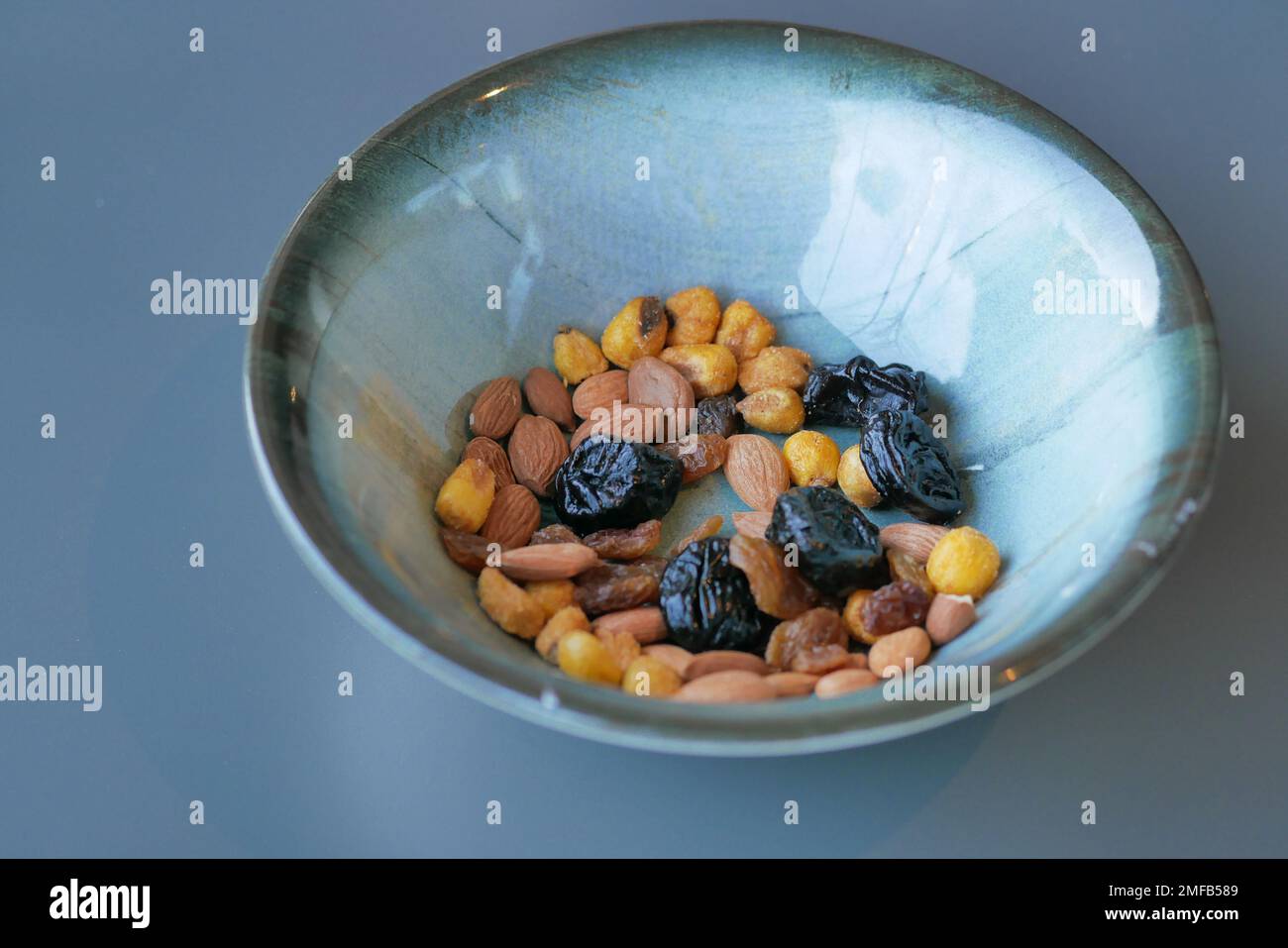 close up of many mixed nuts  Stock Photo