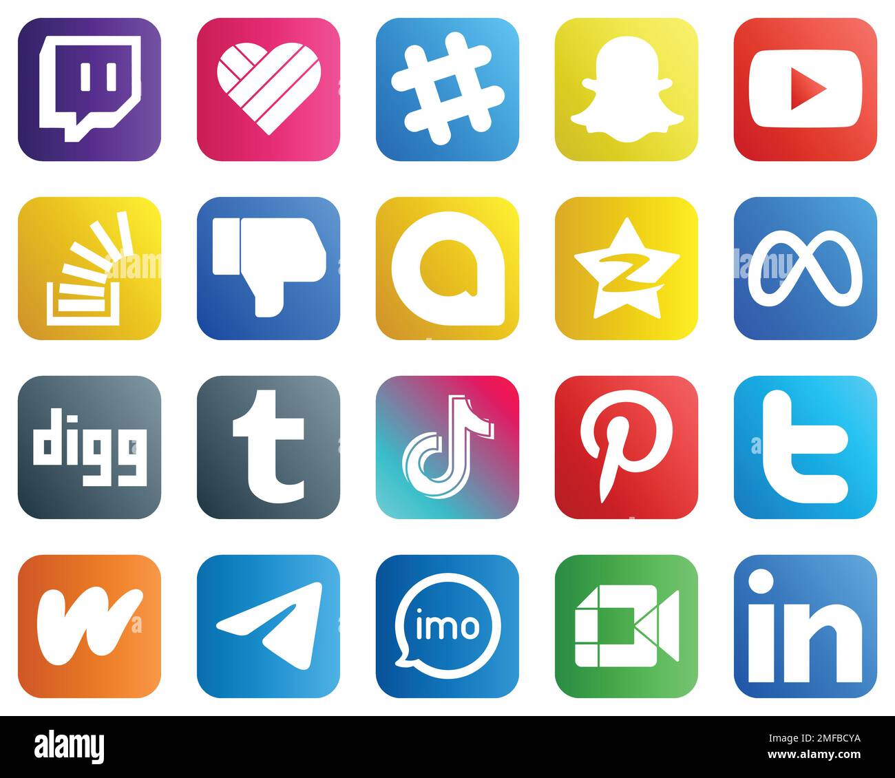 20 Social Media Icons for All Your Needs such as facebook. stock ...