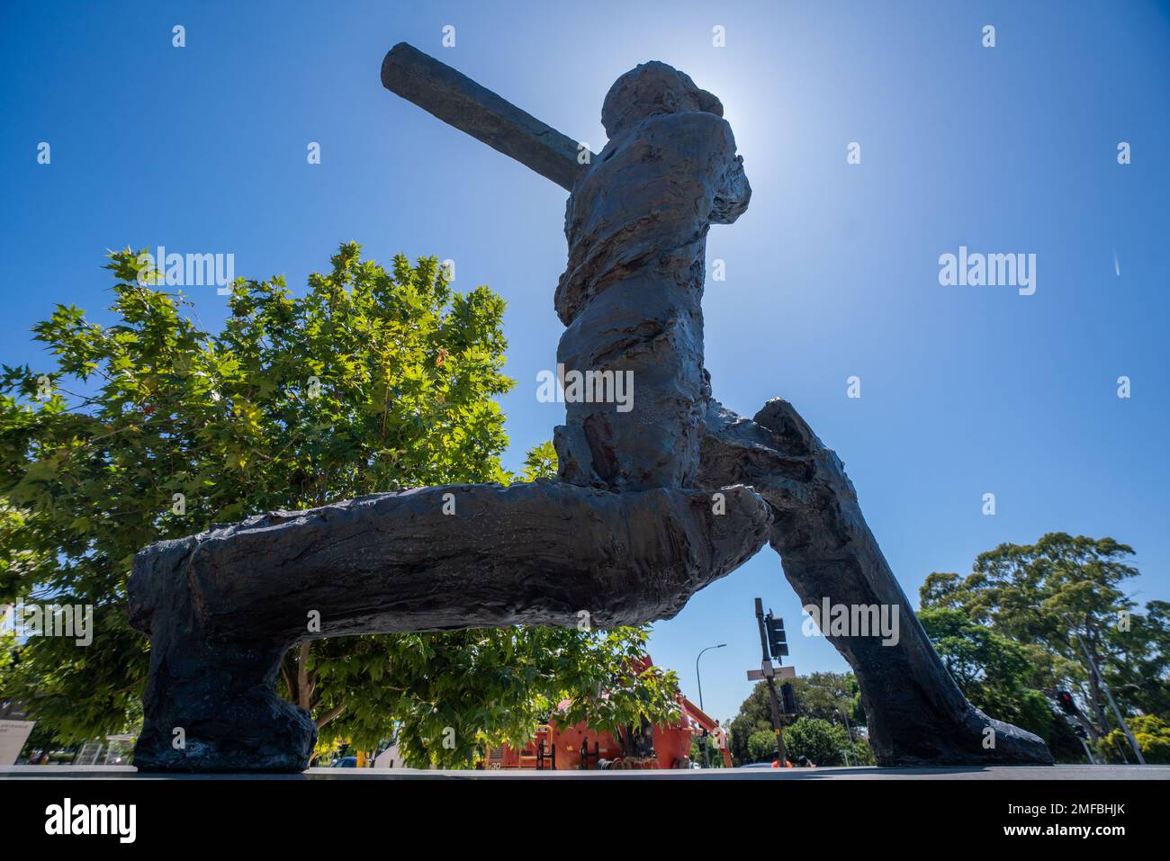 Sir Donald Bradman statue at Adelaide Oval Stock Photo Alamy