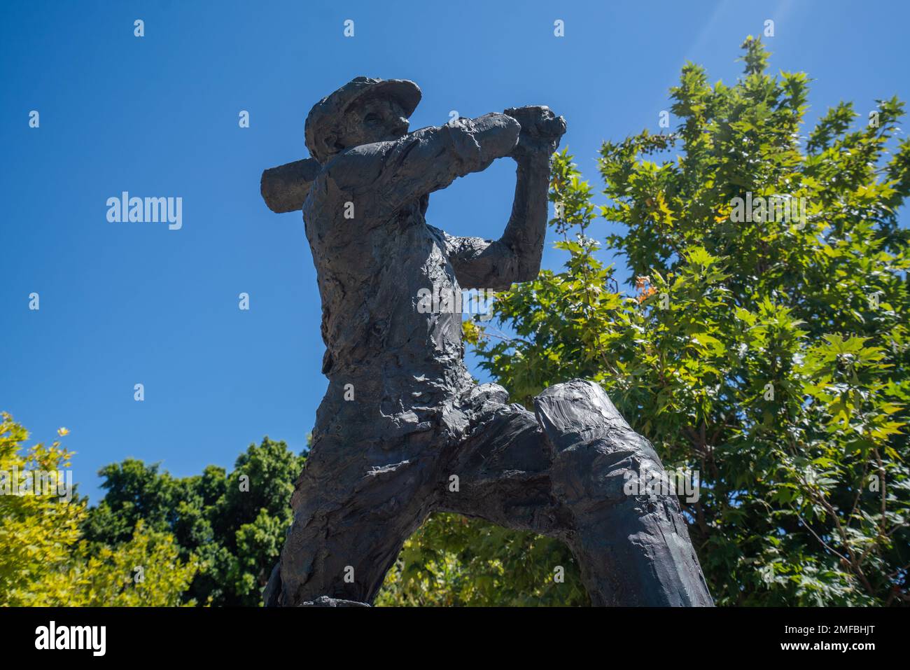 Sir Donald Bradman statue at Adelaide Oval Stock Photo Alamy