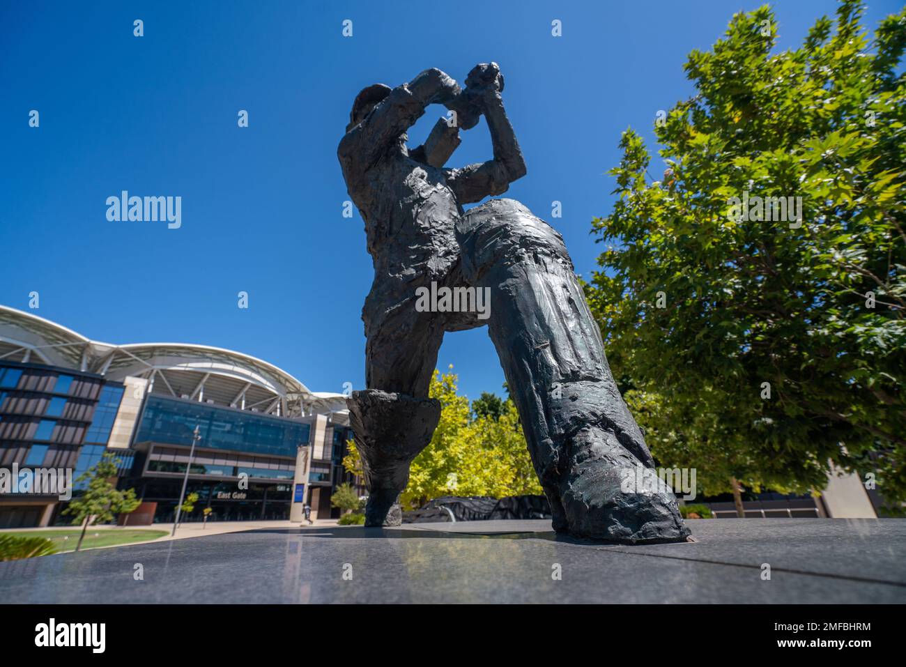 Sir Donald Bradman statue at Adelaide Oval Stock Photo Alamy