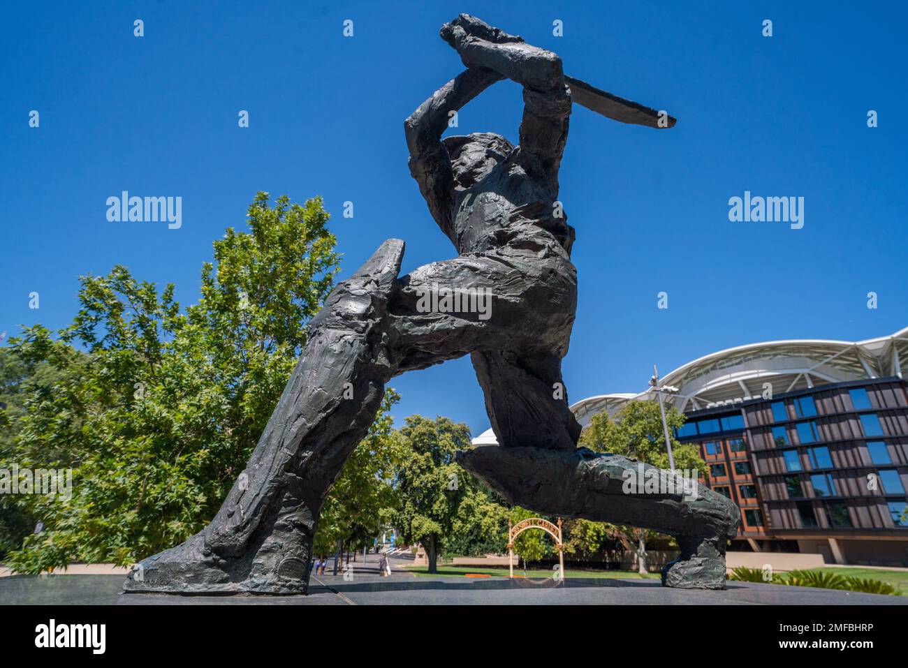 Sir Donald Bradman statue at Adelaide Oval Stock Photo Alamy