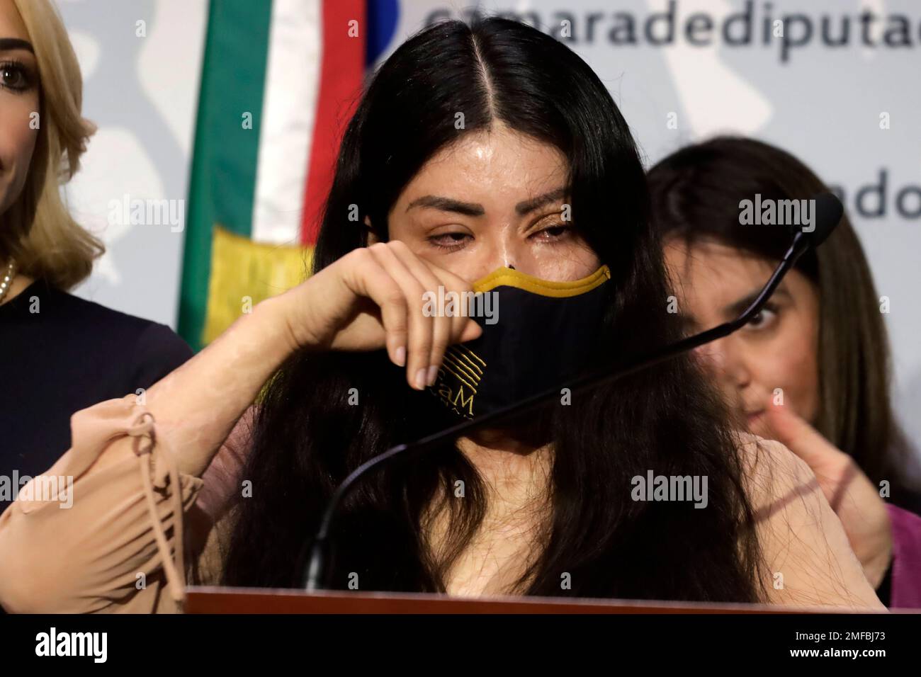 Non Exclusive: January 24, 2023, Mexico City, Mexico: Femicide survivor