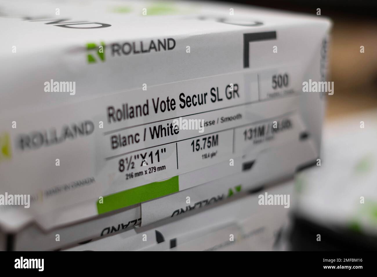 Special ballot paper at a polling location at an elementary school in