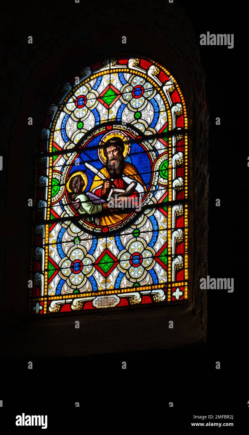 Stain glass window Stock Photo