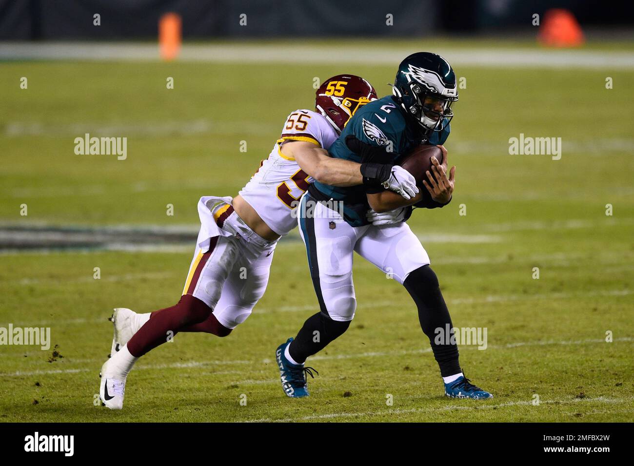 Philadelphia Eagles' Jalen Hurts in action during practice at NFL football  team's training camp, Saturday, July 30, 2022, in Philadelphia. (AP  Photo/Chris Szagola Stock Photo - Alamy