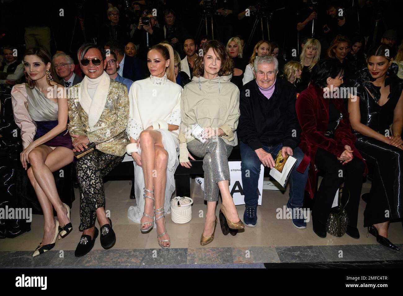 Adriana Karembeu, Valerie Lemercier and Claude Lelouch attend the
