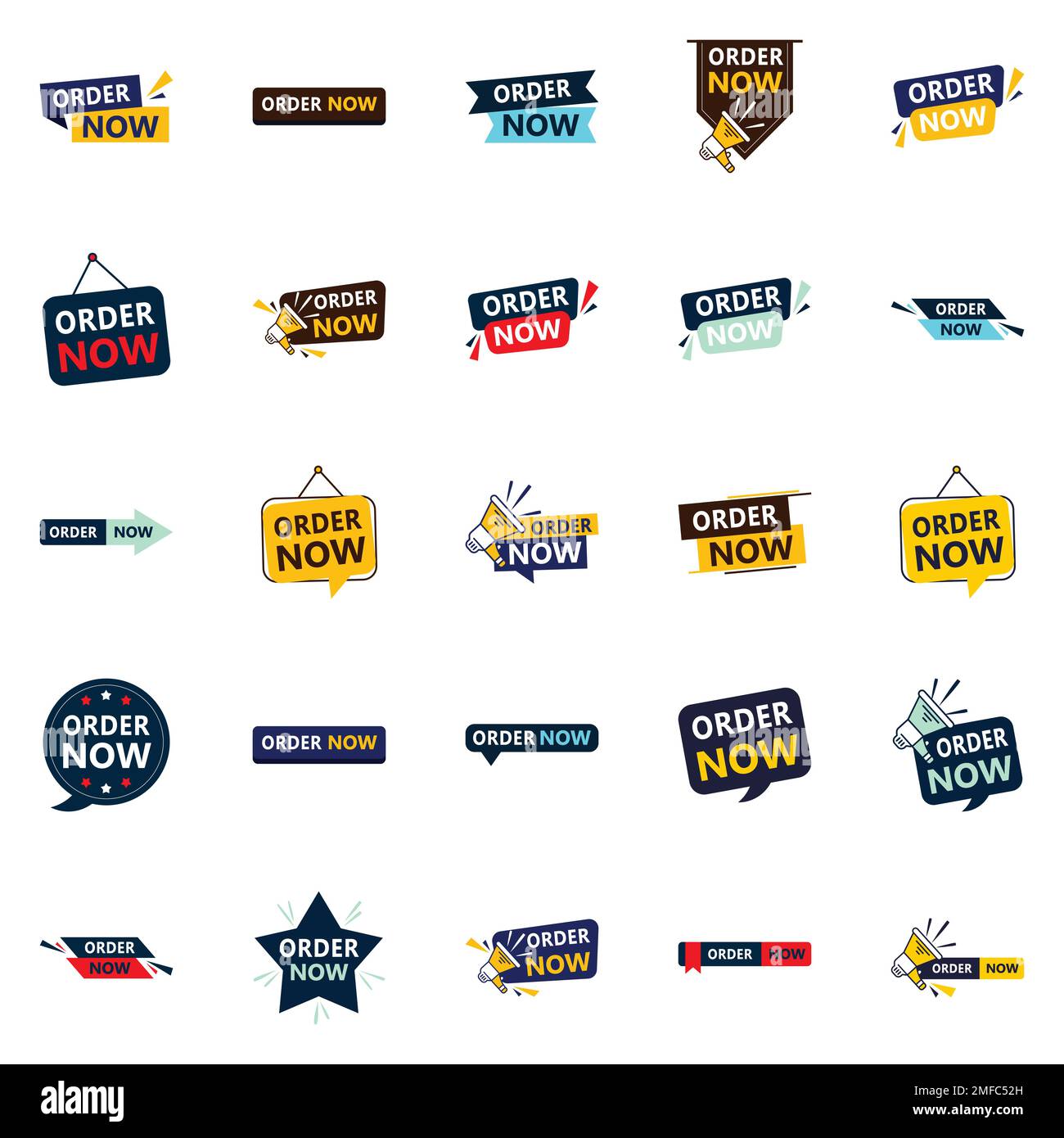 25 Impressive Order Now Banners to Help You Stand Out Stock Vector