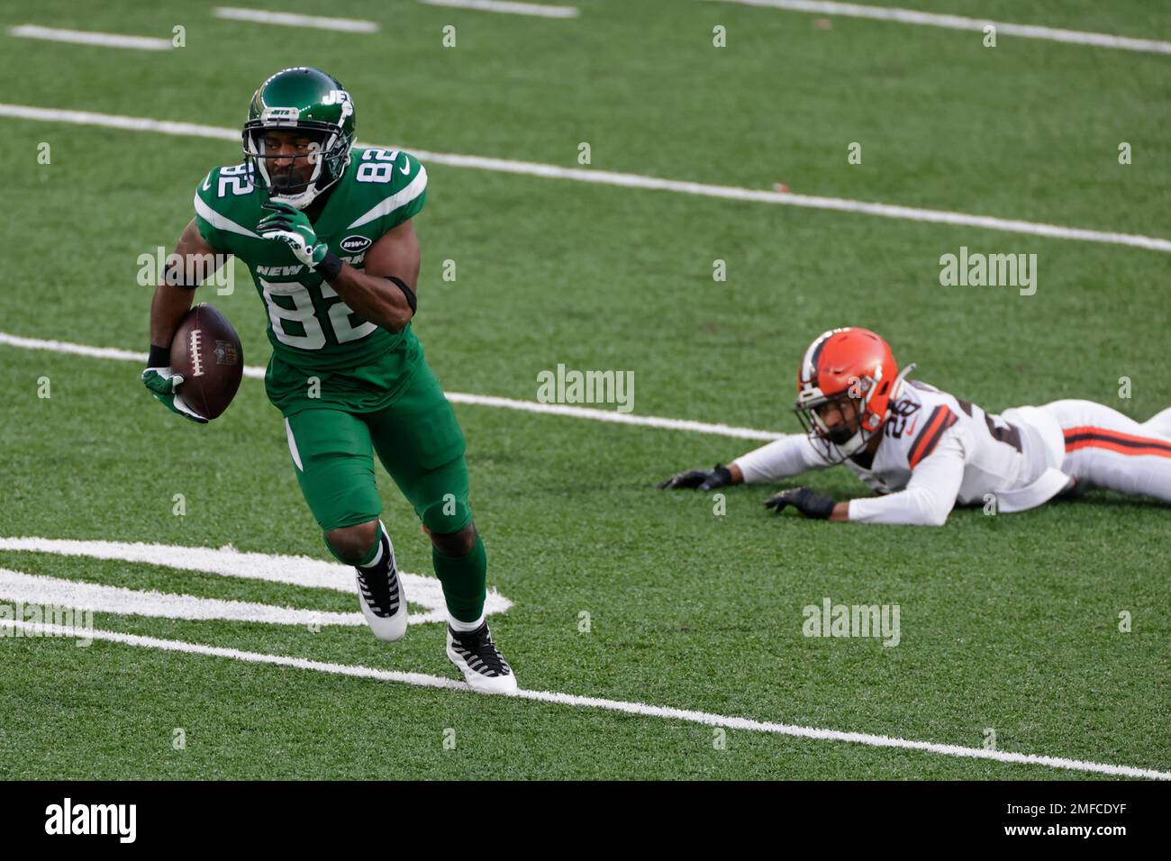 New York Jets wide receiver Jamison Crowder (82) in action during an