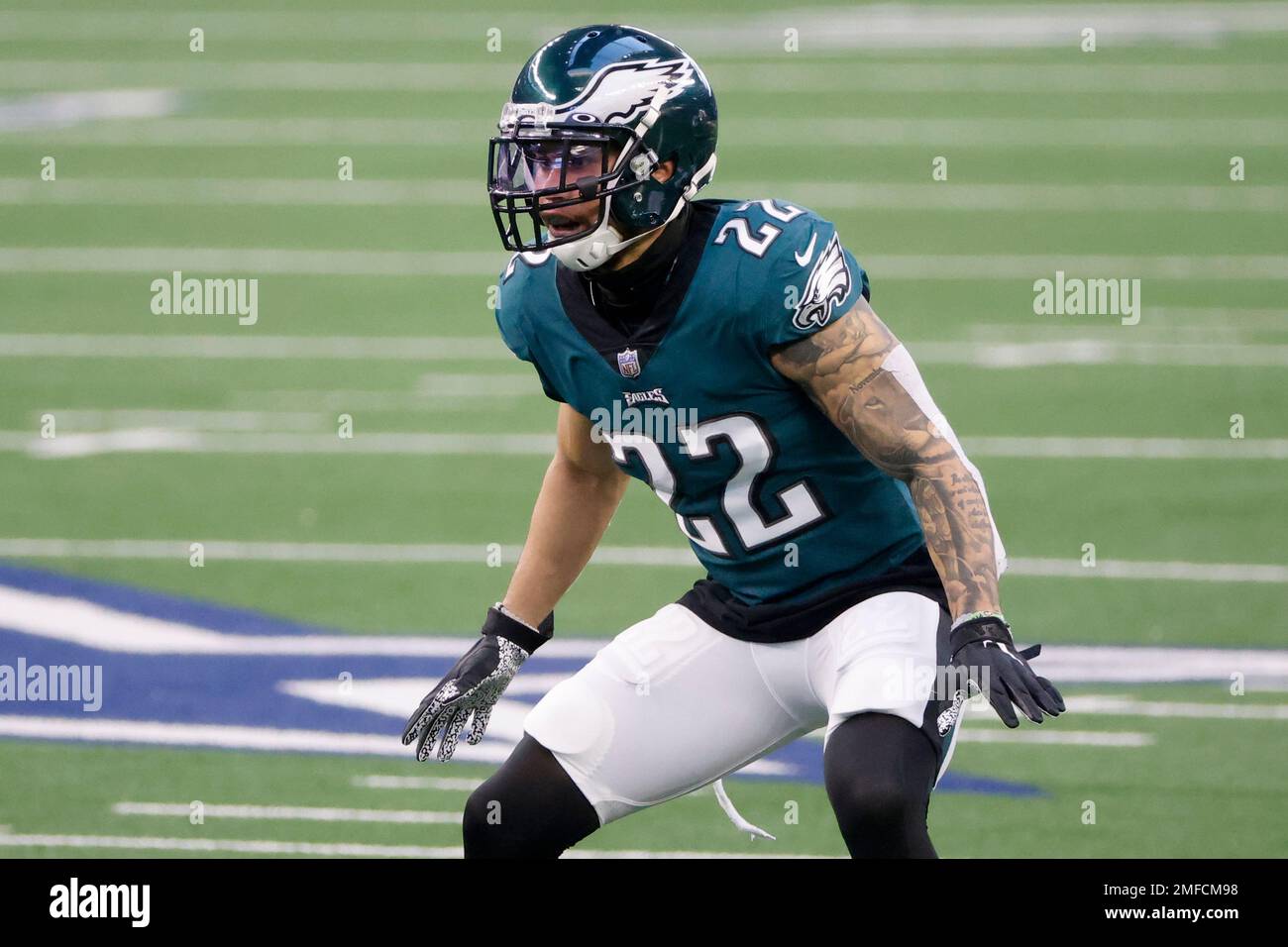 Philadelphia Eagles safety Marcus Epps (22) defends against the Dallas