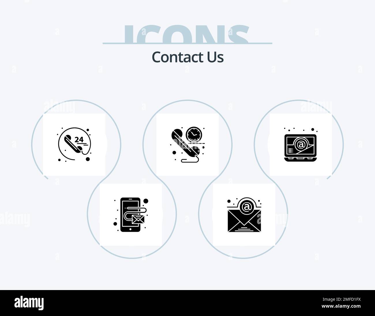 Contact Us Glyph Icon Pack 5 Icon Design. . email. communication