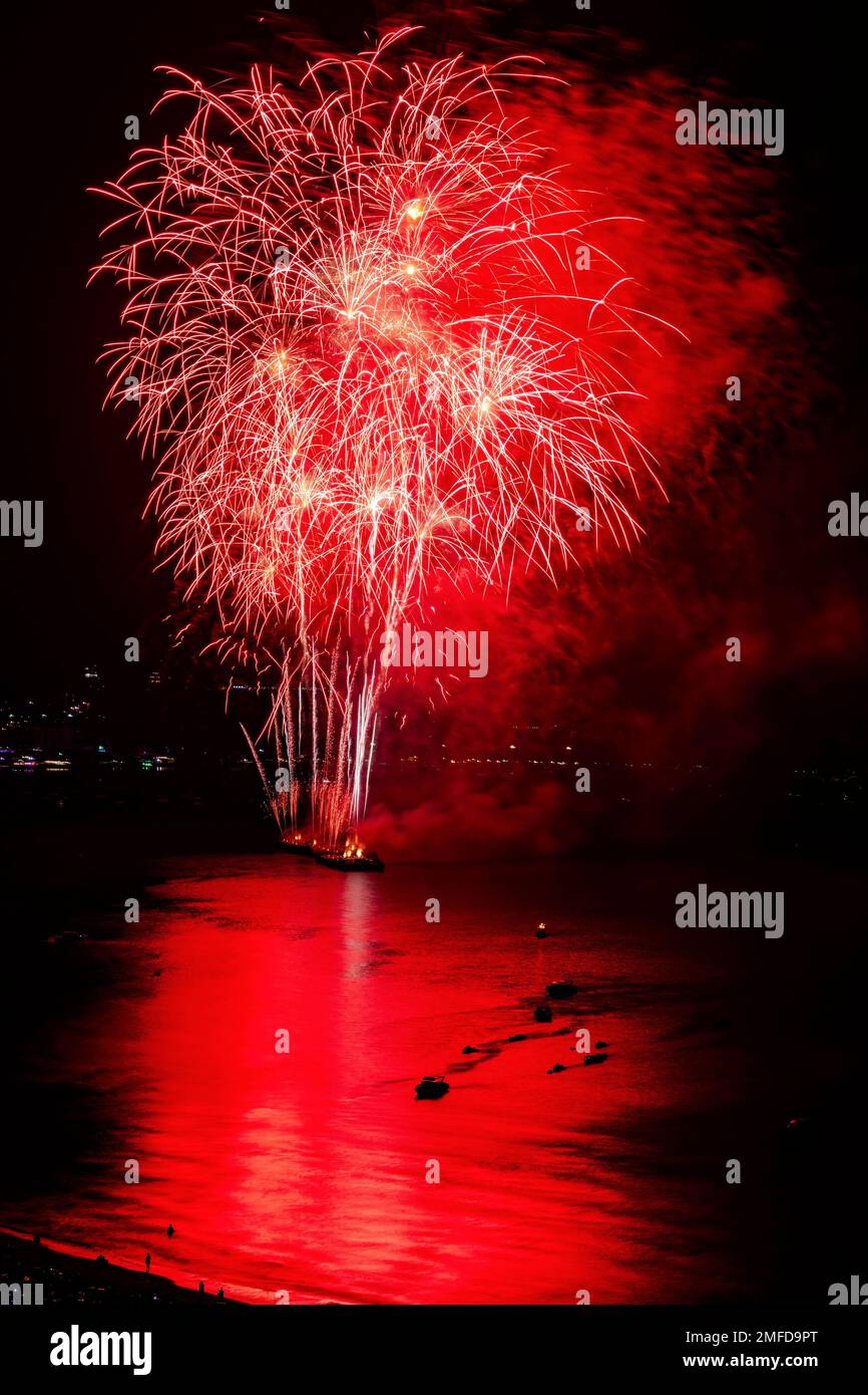 International firework display, Pattaya, Chonburi, Thailand Stock Photo