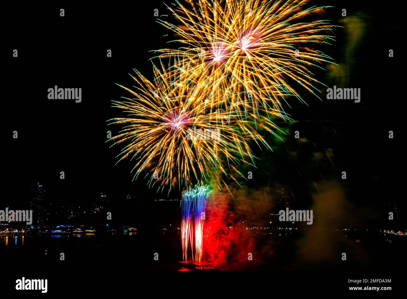 International firework display, Pattaya, Chonburi, Thailand Stock Photo