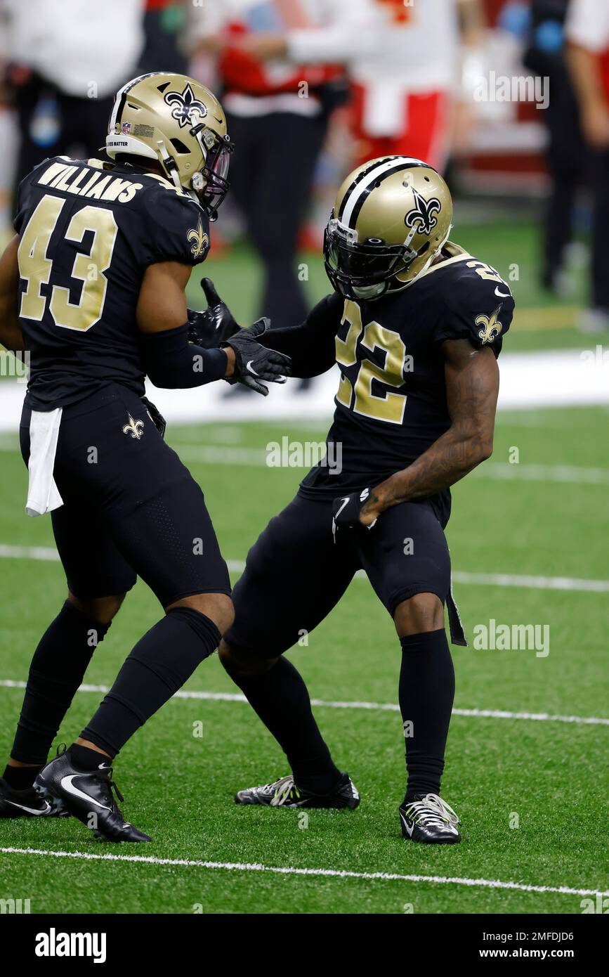 New Orleans Saints free safety Marcus Williams (43) and safety Chauncey