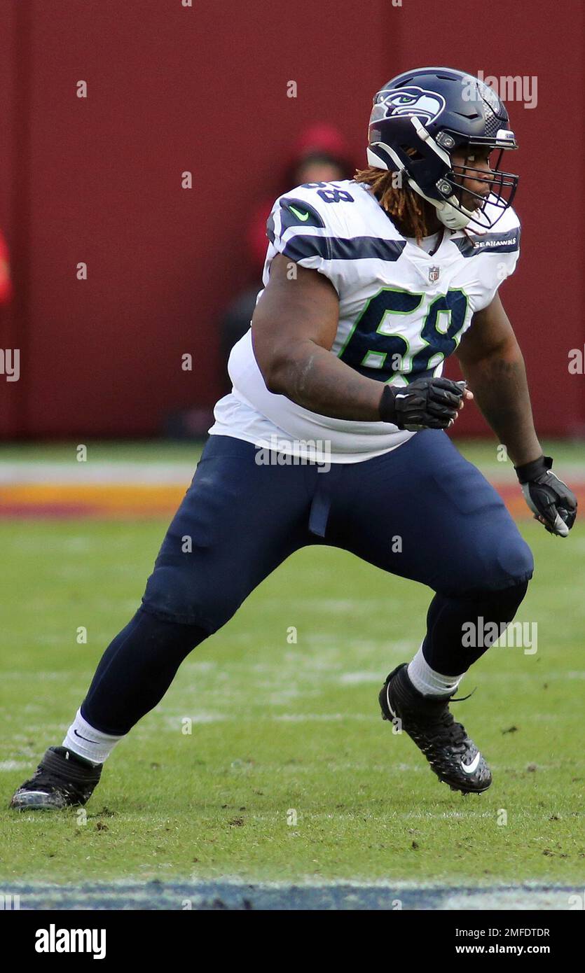 Seattle Seahawks guard Damien Lewis (68) in action during an NFL football  game against the New Orleans Saints, Sunday, Oct. 9, 2022, in New Orleans.  (AP Photo/Tyler Kaufman Stock Photo - Alamy