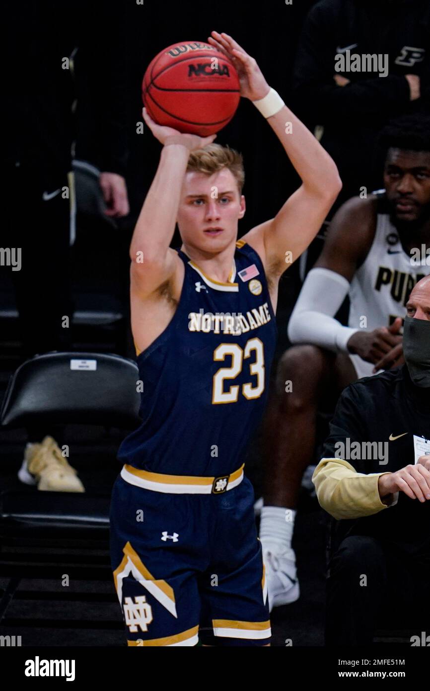 Notre Dame guard Dane Goodwin (23) shoots against Purdue in the first