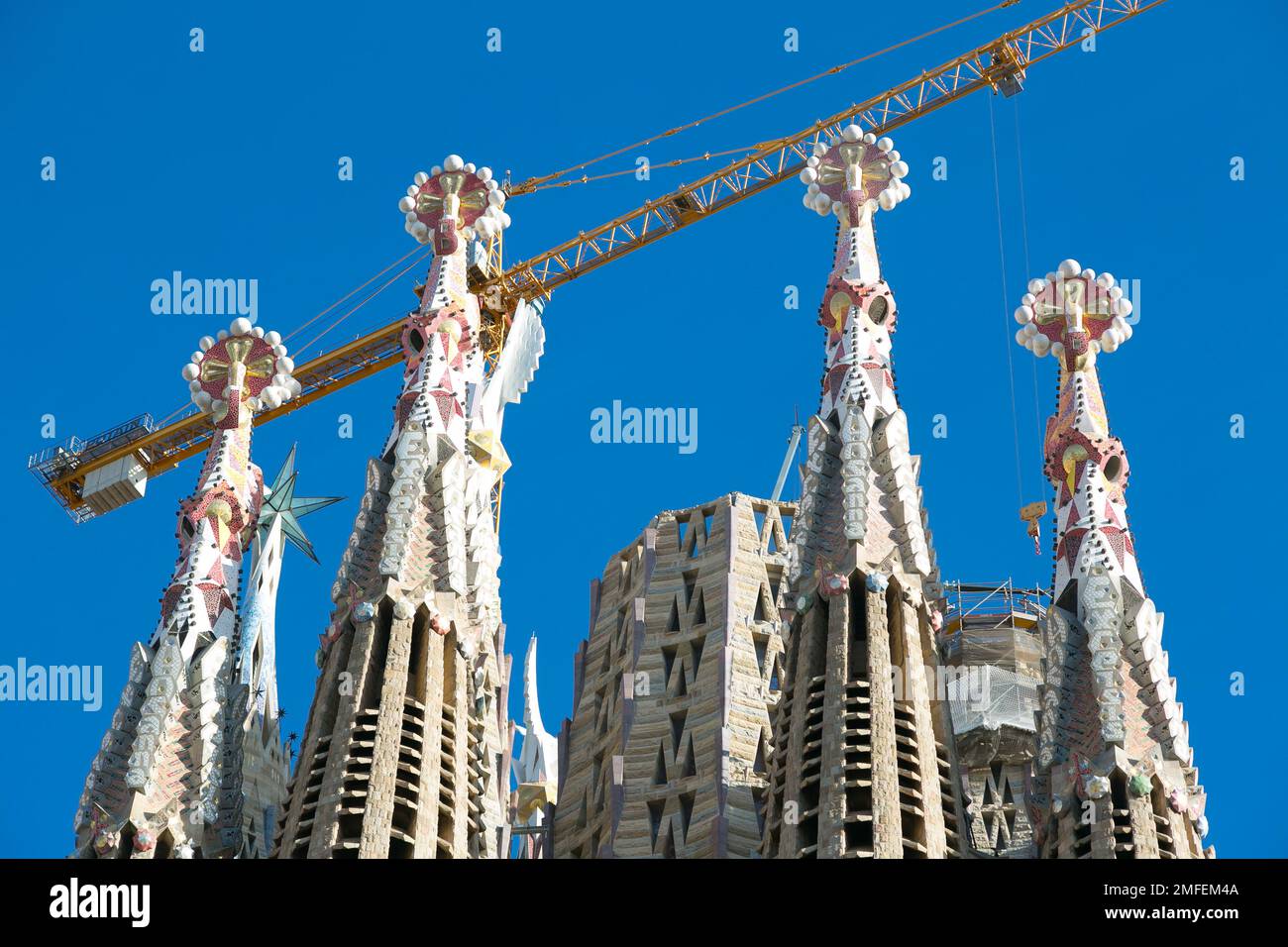 Details Of The Sagrada Familia Religious Building Under Construction 