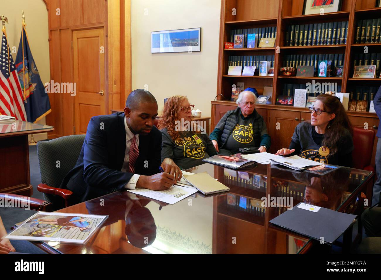 January 24, 2023, Albany, New York. Amy Cohen of Families for Safe