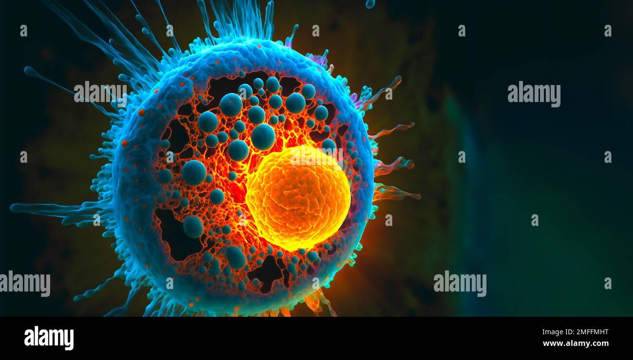 Bone marrow biopsy,  Bone marrow biopsy showing phagocytosis Stock Photo