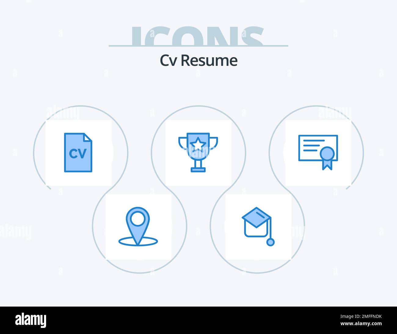 Cv Resume Blue Icon Pack 5 Icon - Cv Resume Blue Icon Pack 5 Icon Design Diploma Education Certificate Education 2MFFNDK
