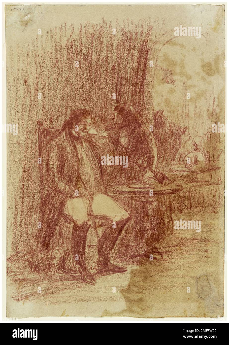 Francisco Goya, The Three Refreshments, chalk drawing, before 1799 Stock Photo