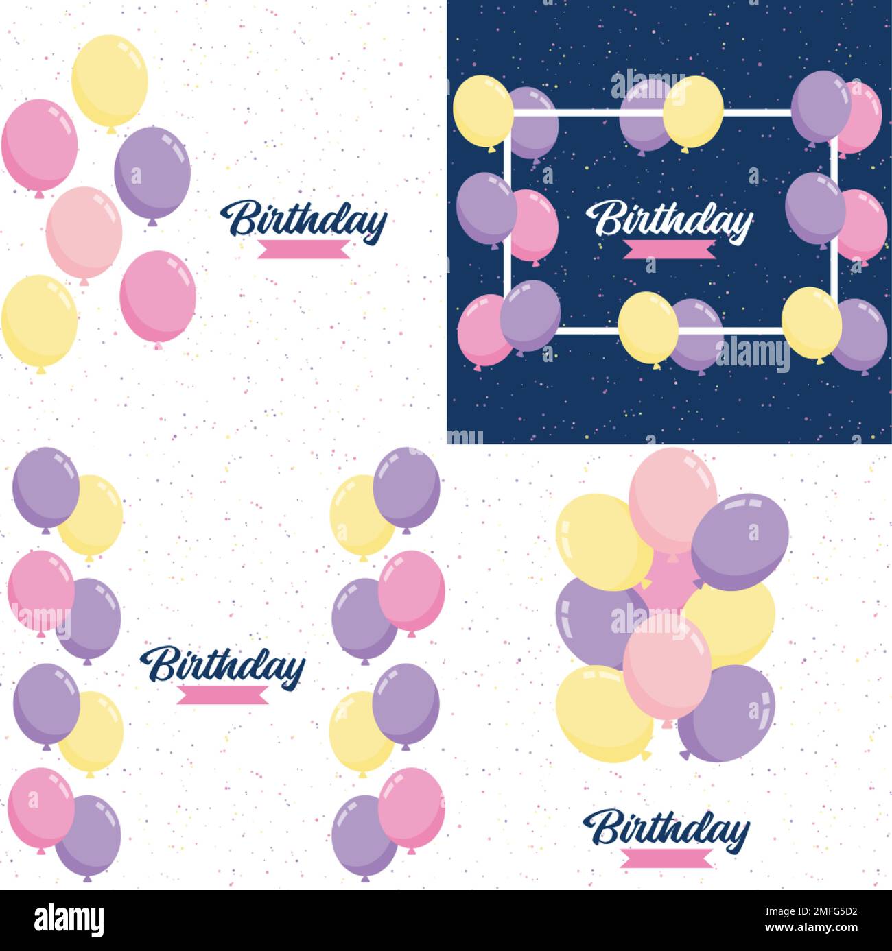 Happy Birthday design with a vintage. typewriter font and a paper