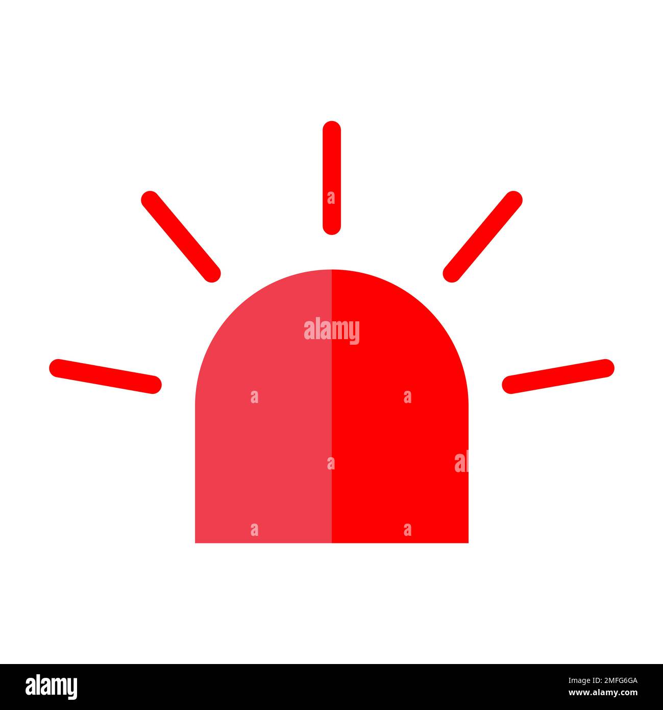 Siren fire alarm sign, signal danger light symbol, ambulance police