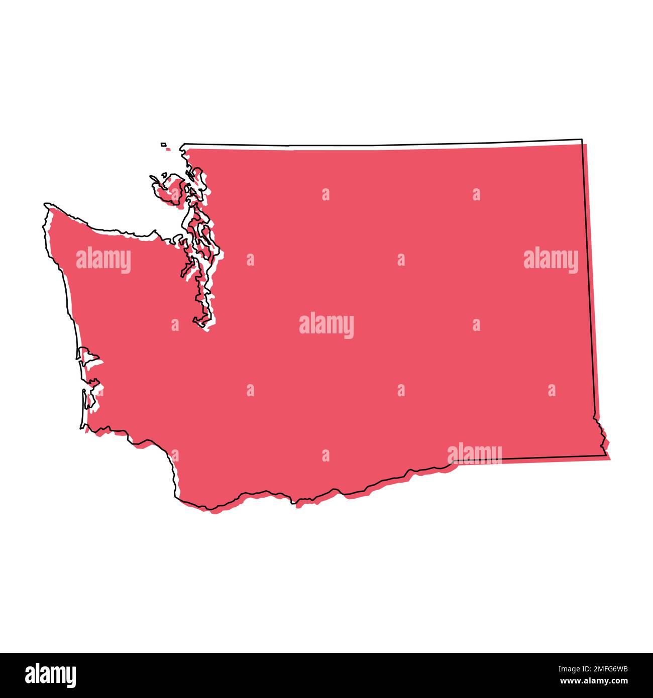 Washington map shape united states - Washington Map Shape United States Of America Flat Concept Icon Symbol Vector Illustration 2MFG6WB