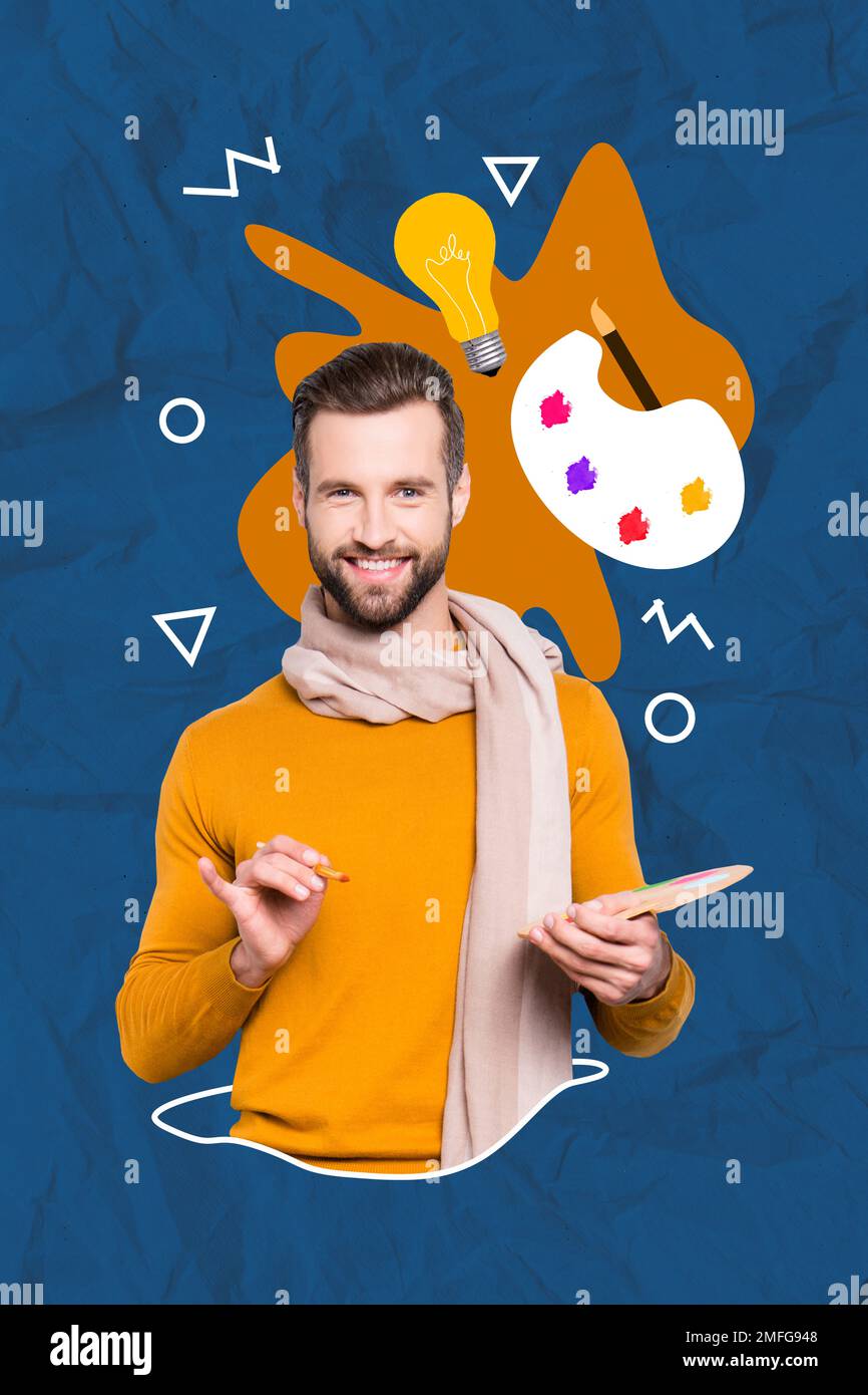 Collage photo designed collage of young artist talent professional