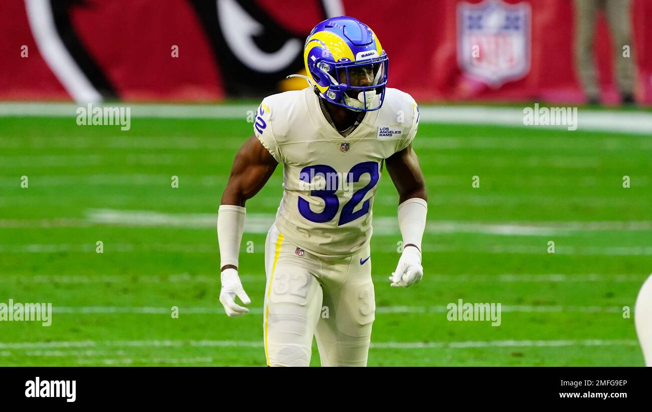 September 15, 2019 Los Angeles Rams strong safety John Johnson III #43 runs  onto the field before the NFL game between the Los Angeles Rams and the New  Orleans Saints at the