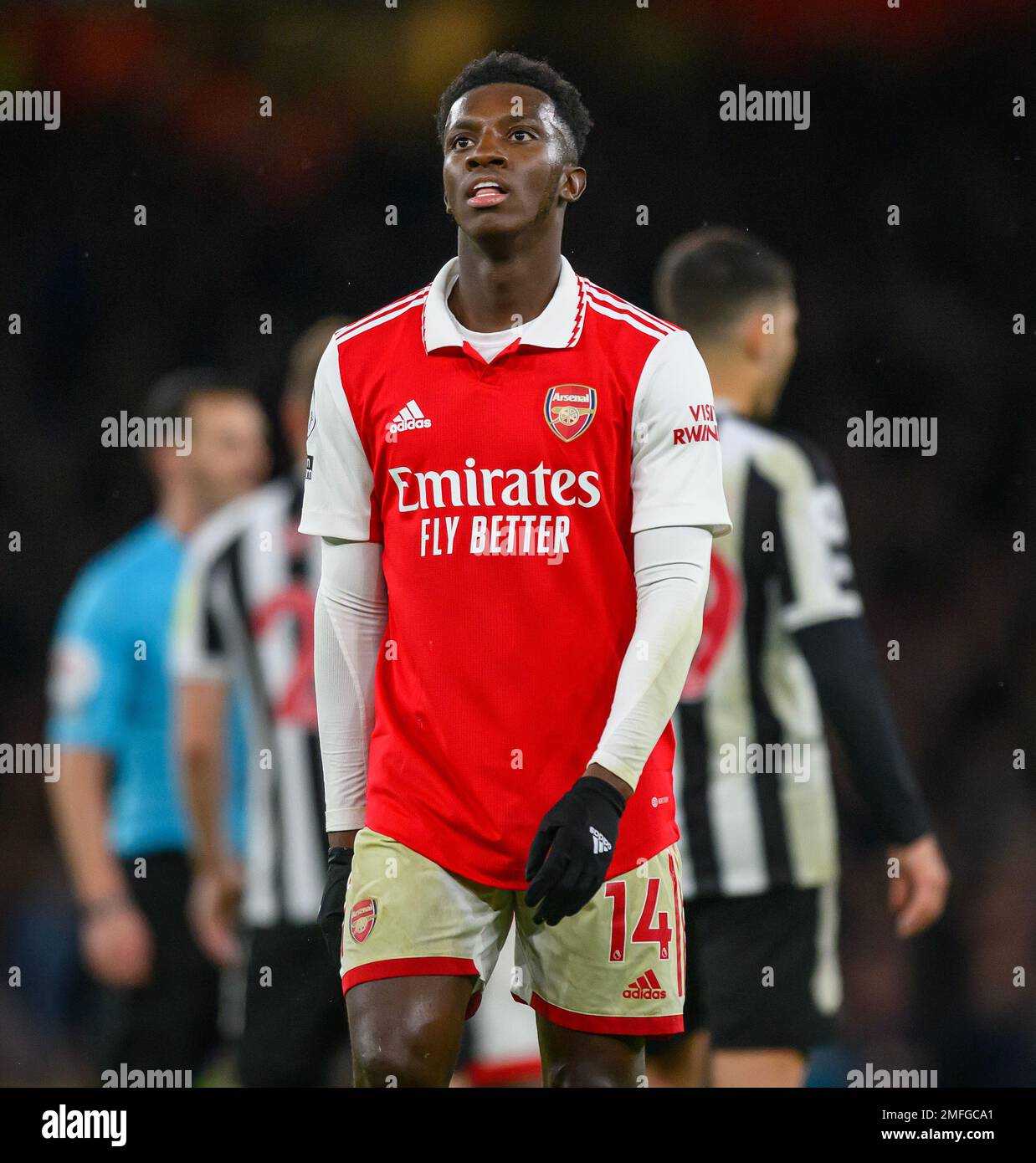 03 Jan 2023 - Arsenal v Newcastle United - Premier League - Emirates Stadium  Arsenal's Eddie Nketiah during the Premier League match against Newcastle United. Picture : Mark Pain / Alamy Live News Stock Photo