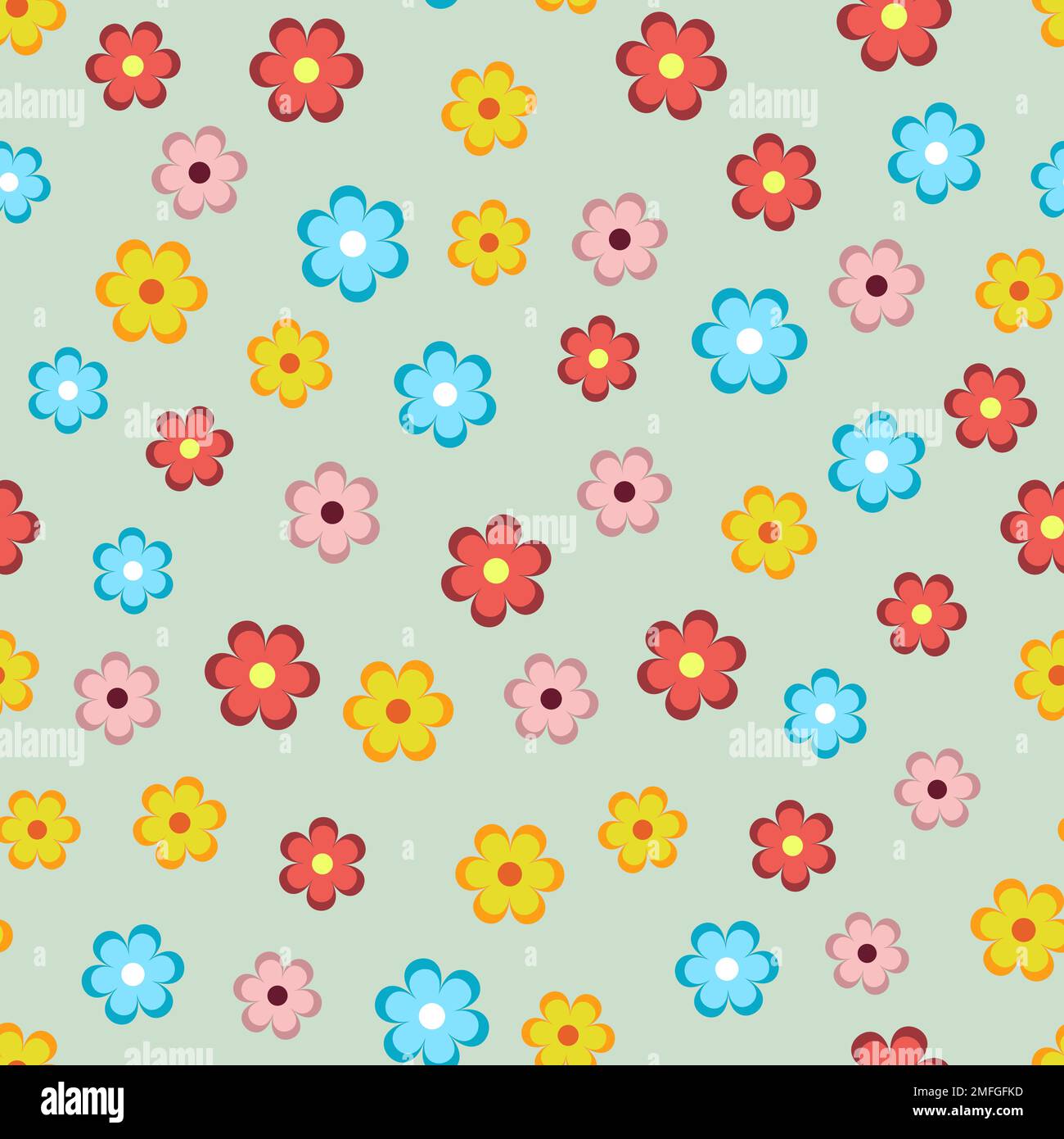 Flower seamless pattern vector illustration Stock Vector Image & Art ...