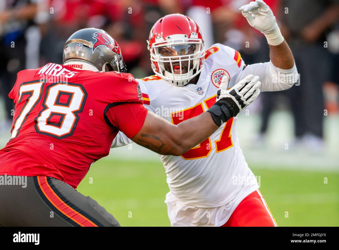 Nov 14, 2021; Landover, MD USA; Tampa Bay Buccaneers offensive tackle  Tristan Wirfs (78) blocks for quarterback Tom Brady (12) during an NFL game  at Stock Photo - Alamy