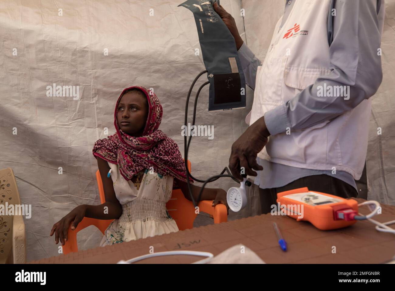 A Tigray girl who fled the conflict in Ethiopia's Tigray region, gets ...