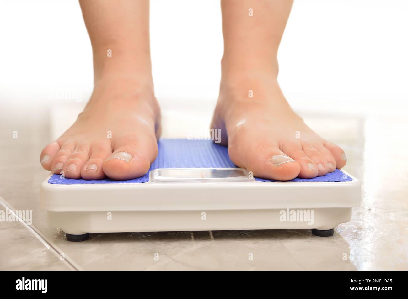 Feet On A Bathroom Scale With The Word HELP On The Screen. Lose Weight  Concept With Person On A Scale Measuring Kilograms Stock Photo, Picture and  Royalty Free Image. Image 116629911.