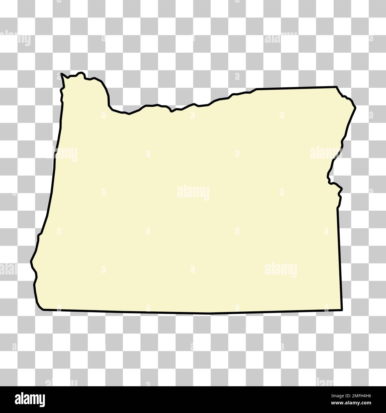 Oregon map shape, united states of america. Flat concept icon symbol