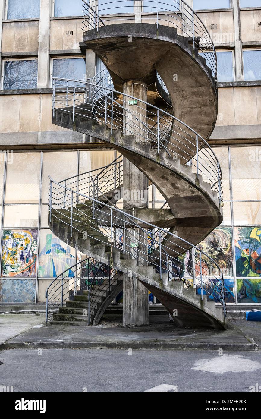Paris (France): double helix staircase inside the Jussieu University ...