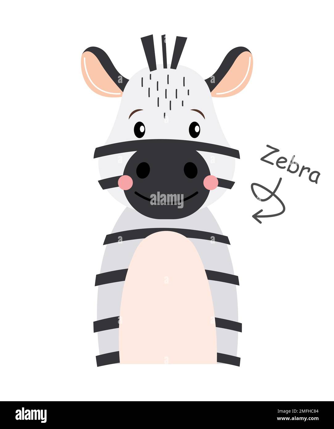 Zebra . Cartoon character . Vector Stock Vector Image & Art Alamy