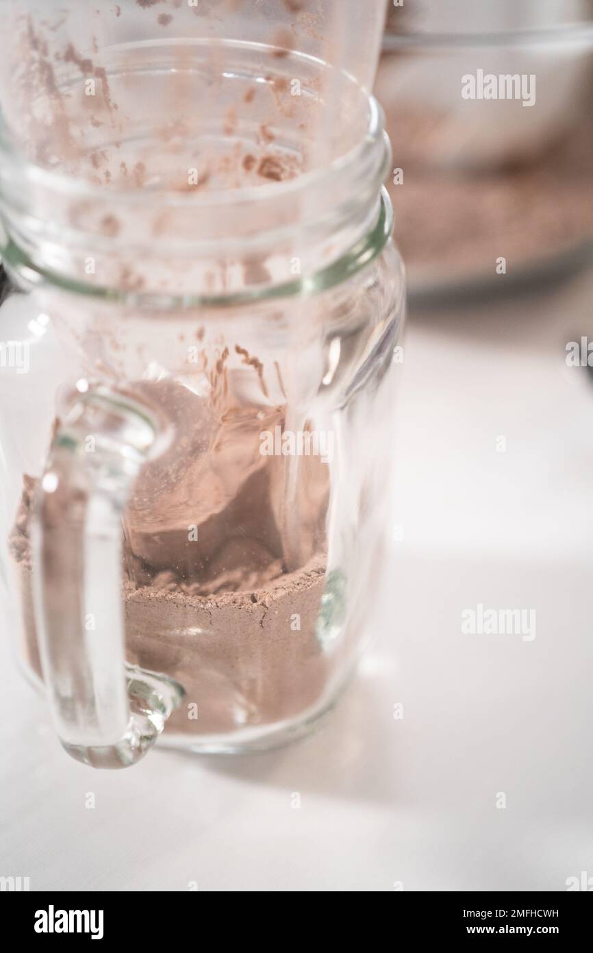 Unicorn hot chocolate mix Stock Photo