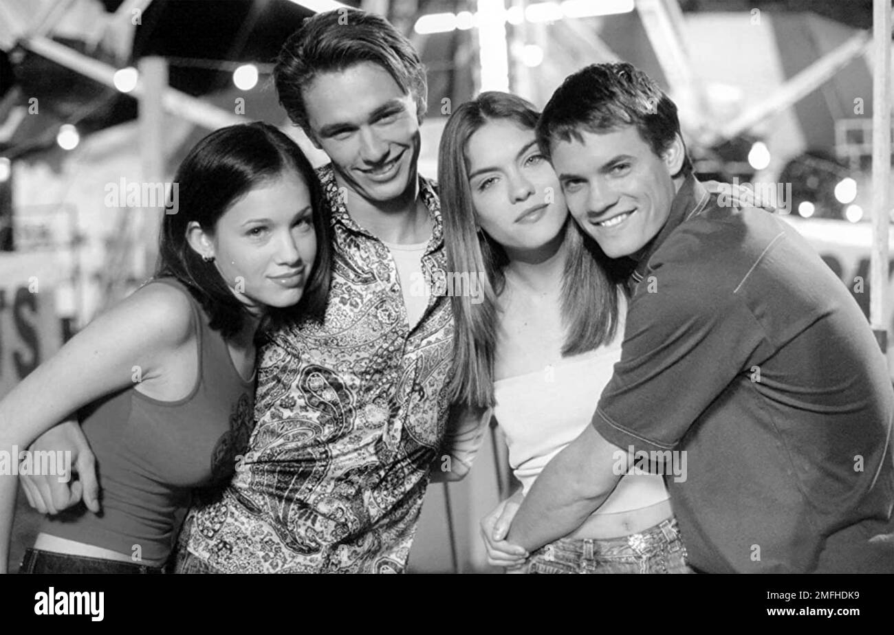 WHATEVER IT TAKES 2000 Columbia Pictures film with from left: Marla Sokoloff, Shane West, Jodi Lyn O'Keefe, James Franco Stock Photo