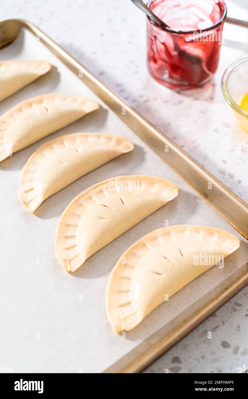 Sweet Cherry Empanadas in Air Fryer Stock Photo Alamy