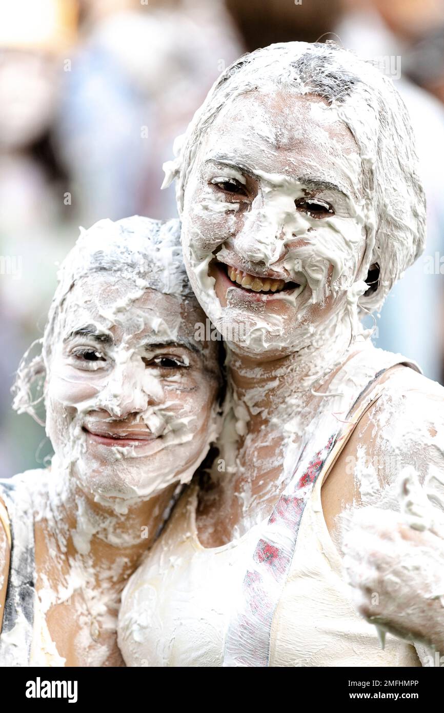 St Andrews university students take part in the traditional "Raisin