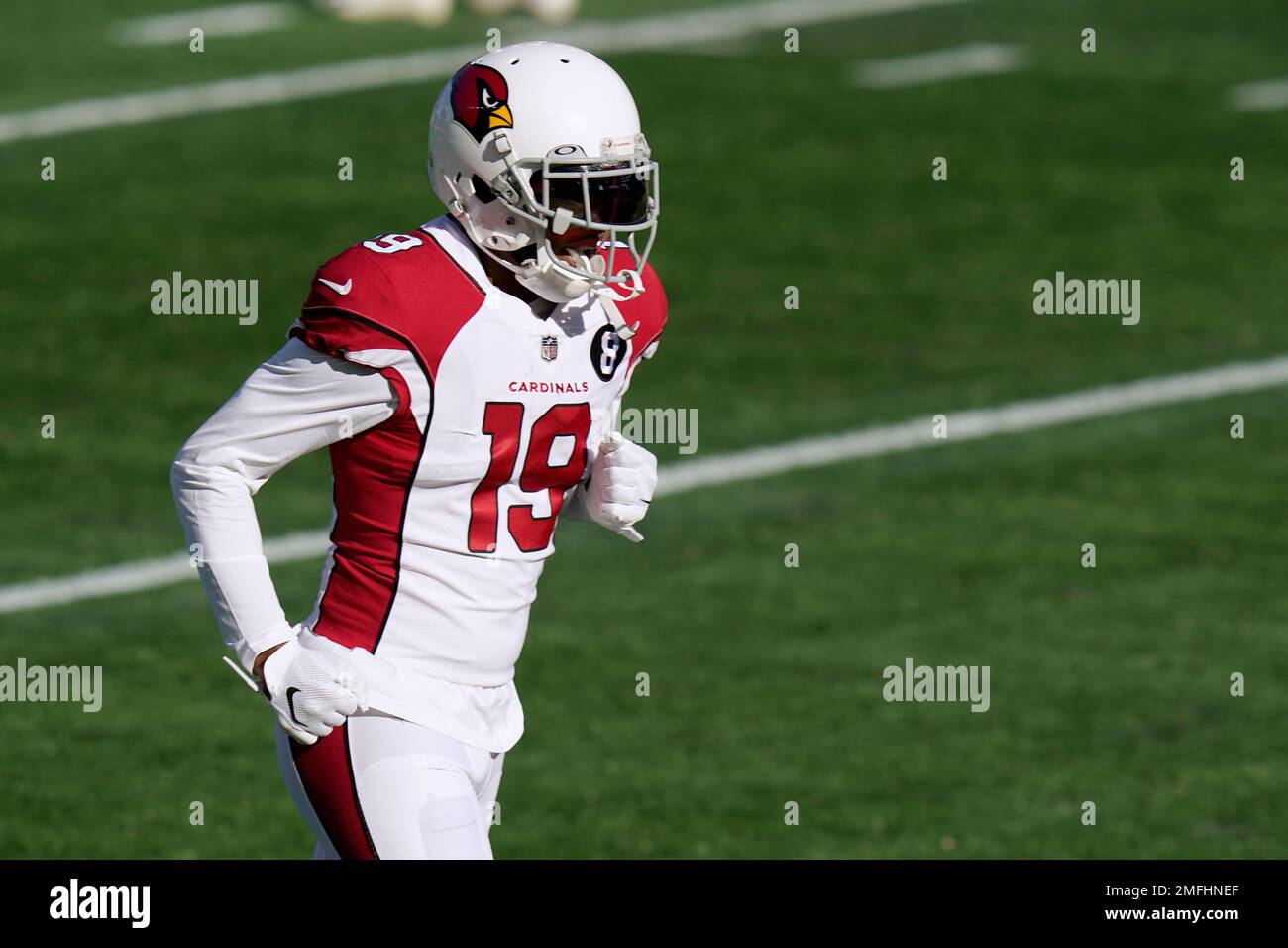 Arizona Cardinals wide receiver KeeSean Johnson warms up before an NFL  football game, against the New England Patriots Sunday, Nov. 29, 2020, in  Foxborough, Mass. (AP Photo/Charles Krupa Stock Photo - Alamy