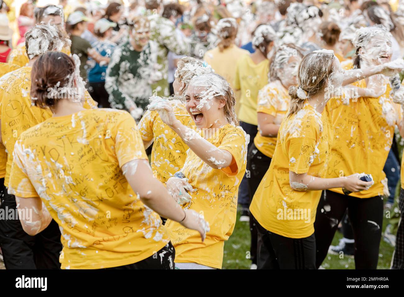 St Andrews university students take part in the traditional "Raisin
